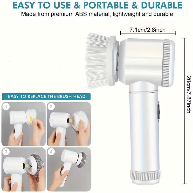 Electric Handheld Cleaning Brush – Multi-Purpose Spin Scrubber