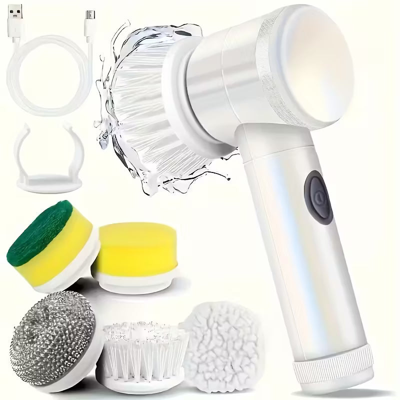 Electric Handheld Cleaning Brush – Multi-Purpose Spin Scrubber