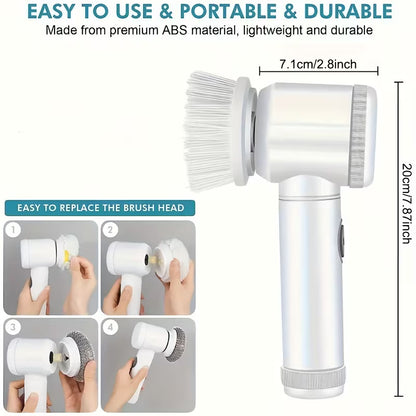 Electric Handheld Cleaning Brush – Multi-Purpose Spin Scrubber